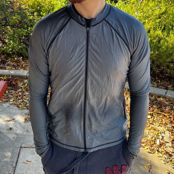 SPEEDO MEN POWERFLEX ECO DIVER JACKET WIND BREAKER WARM UP ZIP COVER ZIPPER JOCK - Picture 6 of 16